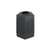 Safco SAF9486BL Canmeleon Indoor/Outdoor Receptacle, Pentagon, Polyethylene, 45 gal, Black