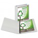 Samsill 16937 Earth's Choice Biobased + Biodegradable D-Ring View Binder, 1" Cap, White