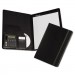 Samsill 71220 Slimline Padfolio, Leather-Look/Faux Reptile Trim, Writing Pad, Black