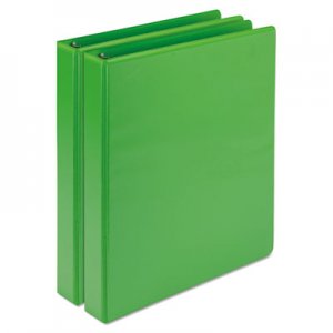 Samsill SAMU86378 Fashion View Binder, Round Ring, 11 x 8-1/2, 1" Capacity, Lime, 2/Pack