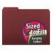 Smead 10275 Interior File Folders, 1/3 Cut Top Tab, Letter, Maroon, 100/Box