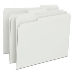 Smead SMD12843 File Folders, 1/3 Cut Top Tab, Letter, White, 100/Box