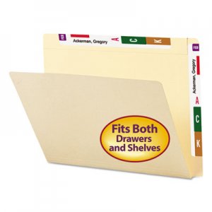 Smead SMD24190 Conversion File Folders, Straight Cut Top Tab, Letter, Manila, 100/Box