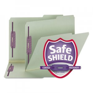 Smead SMD14920 Recycled Pressboard Folders w/Two SafeSHIELD Fasteners, 2/5-Cut Tab, Right of Center, 2" Exp, Letter Size