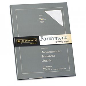 Southworth P974CK336 Parchment Specialty Paper, 24 lbs., 8-1/2 x 11, Gray, 100/Pack