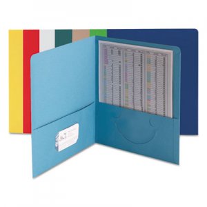 Smead 87850 Two-Pocket Folder, Textured Heavyweight Paper, Assorted, 25/Box