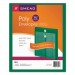 Smead 89543 Poly String & Button Envelope, 9 3/4 x 11 5/8 x 1 1/4, Green, 5/Pack