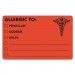 Tabbies TAB00488 Drug Allergy Medical Warning Labels, 2-1/2 x 4, Orange, 100/Roll