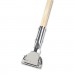 Boardwalk BWK1490 Clip-On Dust Mop Handle, Lacquered Wood, Swivel Head, 1" Dia. x 60in Long