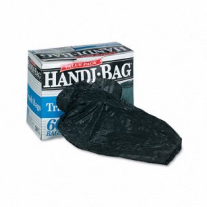 Handi-Bag HAB6FT60 Super Value Pack Trash Bags, 30 gallon, .69 mil, 36 x 29.5, Black, 60/Box