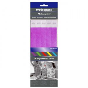 Baumgartens 85014 Wristpass Dupont Tyvek Security Wrist Band