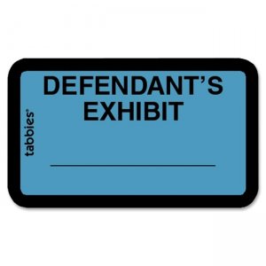 Tabbies 58093 Defendant's Exhibit Legal File Labels