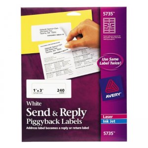 Avery 5735 Specialty Piggyback Mailing Labels