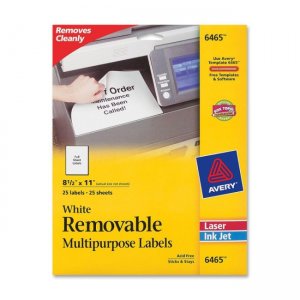 Avery Dennison 6465 Removable Label