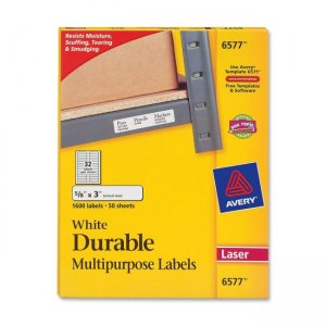 Avery Dennison 6577 Permanent Durable I.D. Label