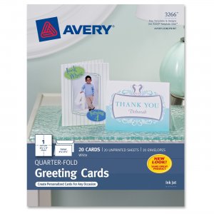 Avery 3266 Quarter Fold Card