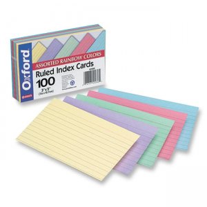 Oxford 40280 Rainbow Pack Index Card