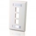 C2G 03412 3 Socket Keystone Network/Multimedia Faceplate