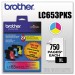 Brother LC653PKS LC653PKS Innobella High-Yield Ink, Cyan/Magenta/Yellow, 3/PK