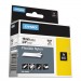 DYMO 18489 Rhino Flexible Nylon Industrial Label Tape, 3/4" x 11 1/2 ft, White/Black Print