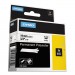 DYMO 18484 Rhino Permanent Poly Industrial Label Tape, 3/4" x 18 ft, White/Black Print