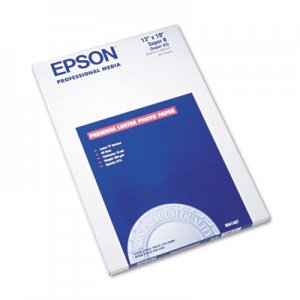 Epson S041407 Ultra Premium Photo Paper, 64 lbs., Luster, 13 x 19, 50 Sheets/Pack