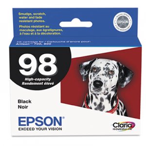 Epson T098120 T098120 (98) Claria High-Yield Ink, Black