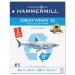 Hammermill 86702 Great White Recycled Copy 3-Hole Punched, 92 Brightness, 20lb, Letter, 5000/Ctn