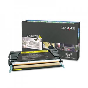 Lexmark C736H1YG C736H1YG High-Yield Toner, 10000 Page-Yield, Yellow