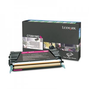 Lexmark C736H1MG C736H1MG High-Yield Toner, 10000 Page-Yield, Magenta