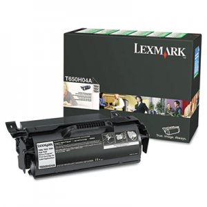 Lexmark T650H04A T650H04A High-Yield Toner, 25000 Page-Yield, Black