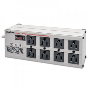Tripp Lite TRPISOBAR8ULTRA Isobar Surge Protector, 8 Outlets, 12 ft Cord, 3840 Joules, Metal Housing