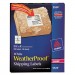 Avery 5524 WeatherProof Mailing Labels w/TrueBlock, Laser, White, 3 1/3 x 4, 300/Pack