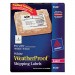 Avery 5526 WeatherProof Mailing Labels w/TrueBlock, Laser, White, 5 1/2 x 8 1/2, 100/Pack