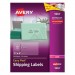 Avery AVE5663 Matte Clear Easy Peel Shipping Labels, Laser, 2 x 4, 500/Box