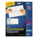 Avery 58163 Repositionable Address Labels, Inkjet/Laser, 2 x 4, White, 250/Box