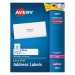 Avery 5961 Easy Peel Laser Address Labels, 1 x 4, White, 5000/Box