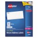 Avery 5967 Shipping Labels with TrueBlock Technology, 1/2 x 1 3/4, White, 20000/Box