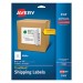 Avery 8165 Shipping Labels w/Ultrahold Ad & TrueBlock, Inkjet, 8 1/2 x 11, White, 25/Pack