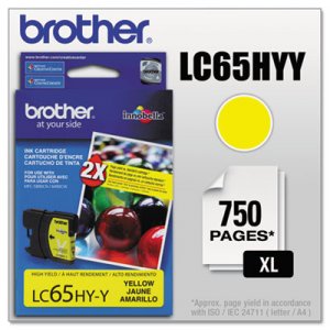Brother LC65HYY LC65HYY Innobella High-Yield Ink, Yellow
