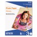 Epson S041271 Glossy Photo Paper, 52 lbs, Glossy, 8-1/2 x 11, 100 Sheets/Pack