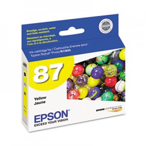 Epson T087420 T087420 (87) UltraChrome Hi-Gloss 2 Ink, Yellow