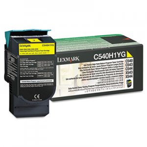 Lexmark C540H1YG C540H1YG High-Yield Toner, 2000 Page-Yield, Yellow