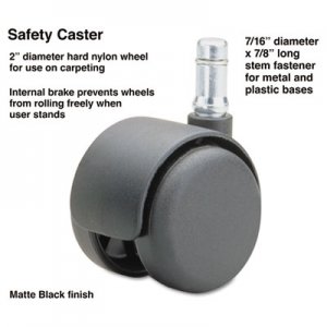 Master Caster 64234 Safety Casters, Standard Neck, Nylon, B Stem, 110 lbs./Caster, 5/Set