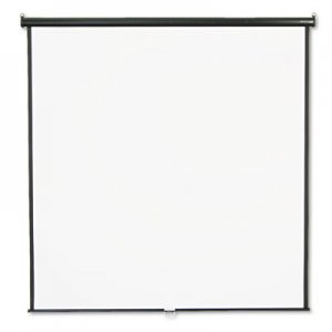 Quartet 684S Wall or Ceiling Projection Screen, 84 x 84, White Matte, Black Matte Casing